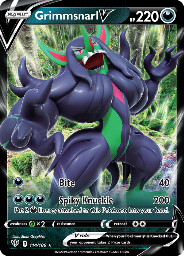 Grimmsnarl V (114/189) [Sword & Shield: Darkness Ablaze] - Pokémon