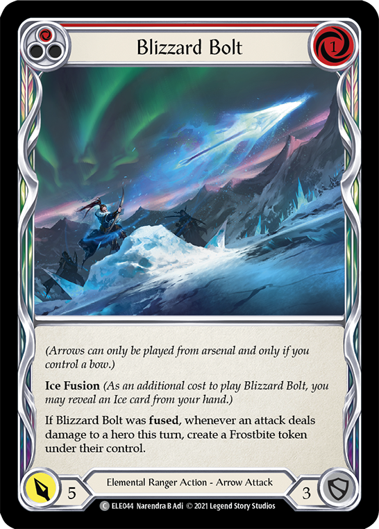 Blizzard Bolt (Red) [ELE044] (Tales of Aria)  1st Edition Rainbow Foil - Flesh And Blood