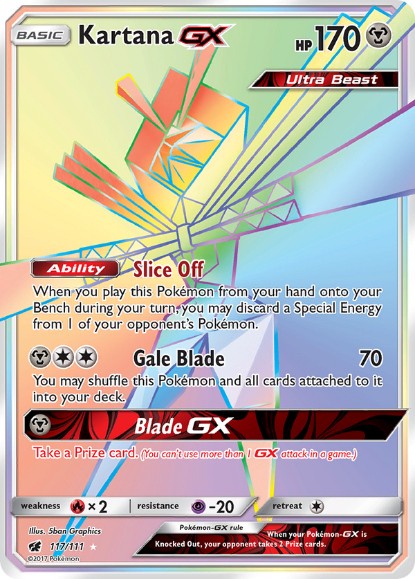 Kartana GX (117/111) [Sun & Moon: Crimson Invasion] - Pokémon