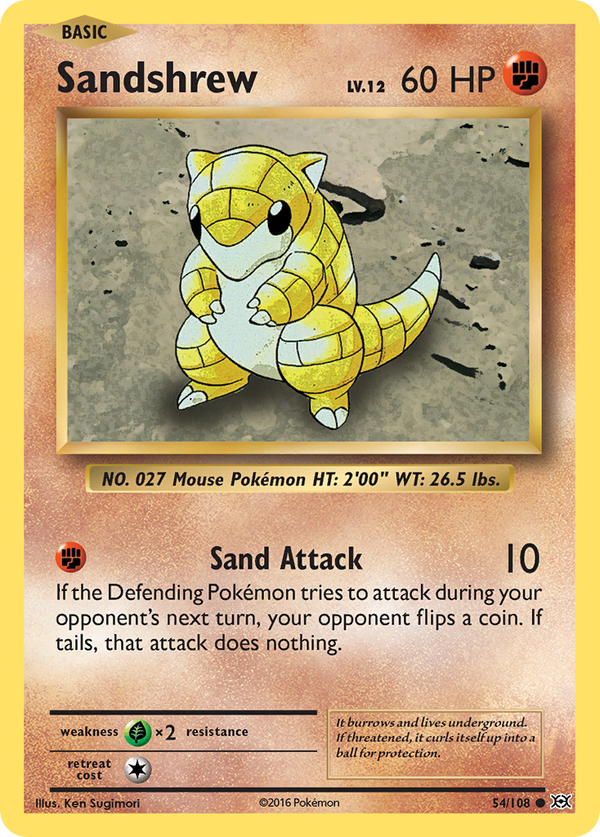 Sandshrew (54/108) [XY: Evolutions] - Pokémon