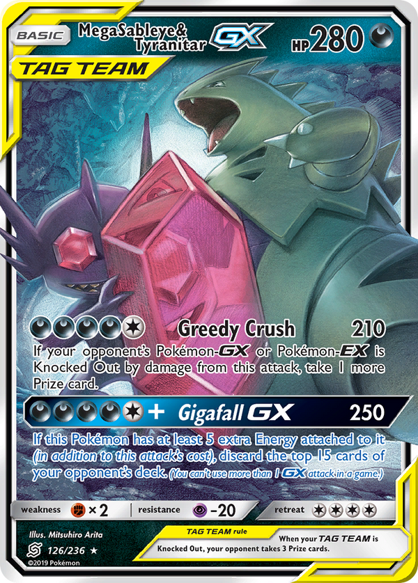 Mega Sableye & Tyranitar GX (126/236) [Sun & Moon: Unified Minds] - Pokémon