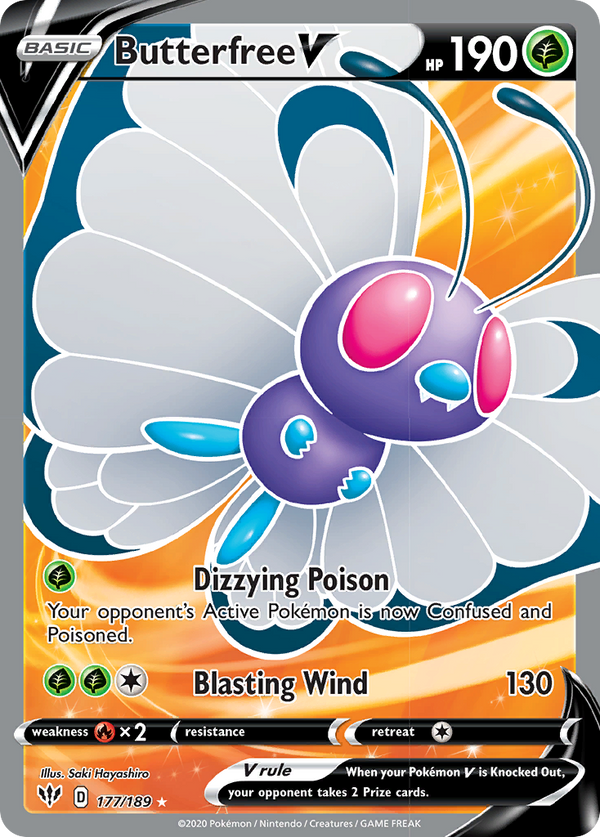 Butterfree V (177/189) [Sword & Shield: Darkness Ablaze] - Pokémon