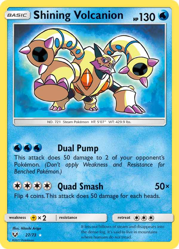 Shining Volcanion (27/73) [Sun & Moon: Shining Legends] - Pokémon