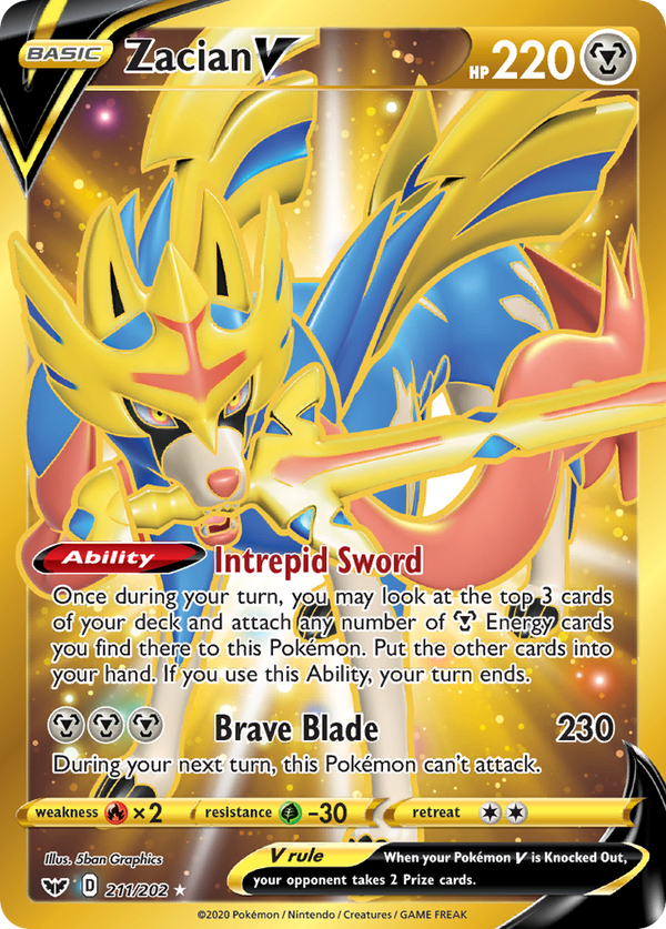 Zacian V (211/202) [Sword & Shield: Base Set] - Pokémon
