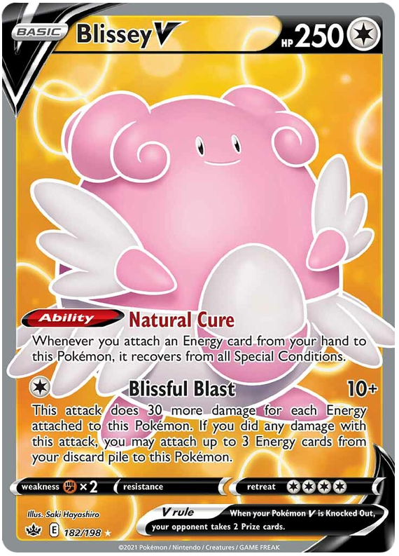 Blissey V (182/198) [Sword & Shield: Chilling Reign] - Pokémon
