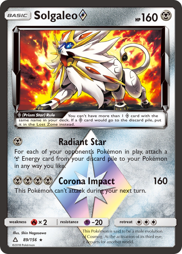 Solgaleo (89/156) (Prism Star) [Sun & Moon: Ultra Prism] - Pokémon
