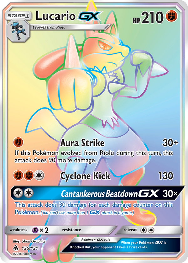 Lucario GX (135/131) [Sun & Moon: Forbidden Light] - Pokémon