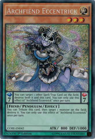 Archfiend Eccentrick [CORE-EN042] Secret Rare