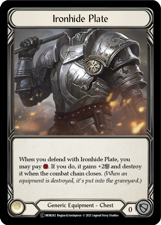 Ironhide Plate (Rainbow Foil) [U-MON242-RF] Unlimited Rainbow Foil