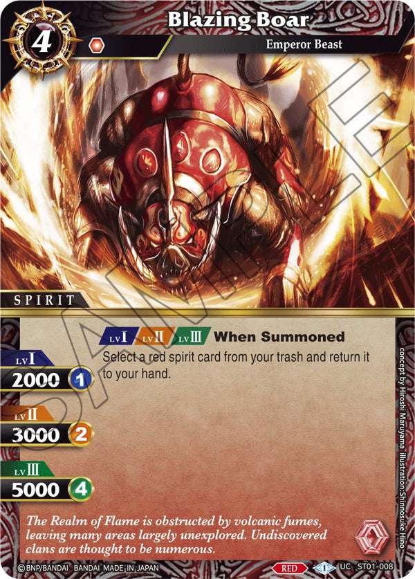 Blazing Boar (ST01-008) [Starter Deck 01: Dragon Onslaught] - Bandai