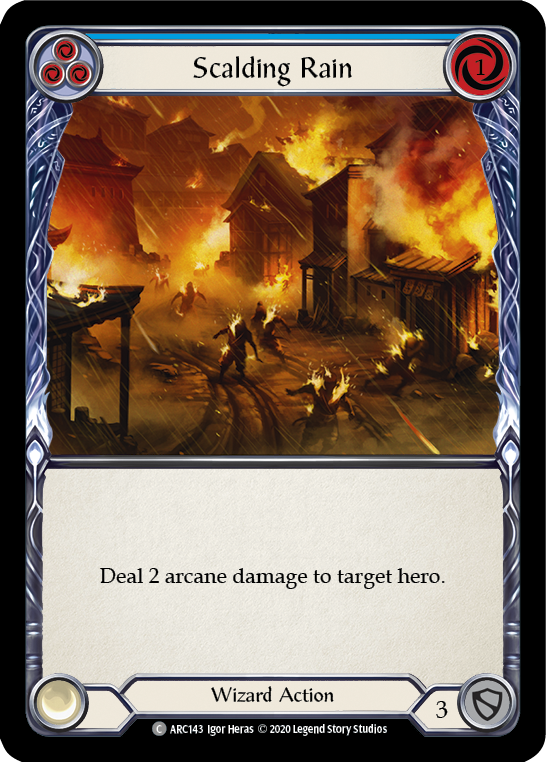 Scalding Rain (Blue) [ARC143] Unlimited Rainbow Foil