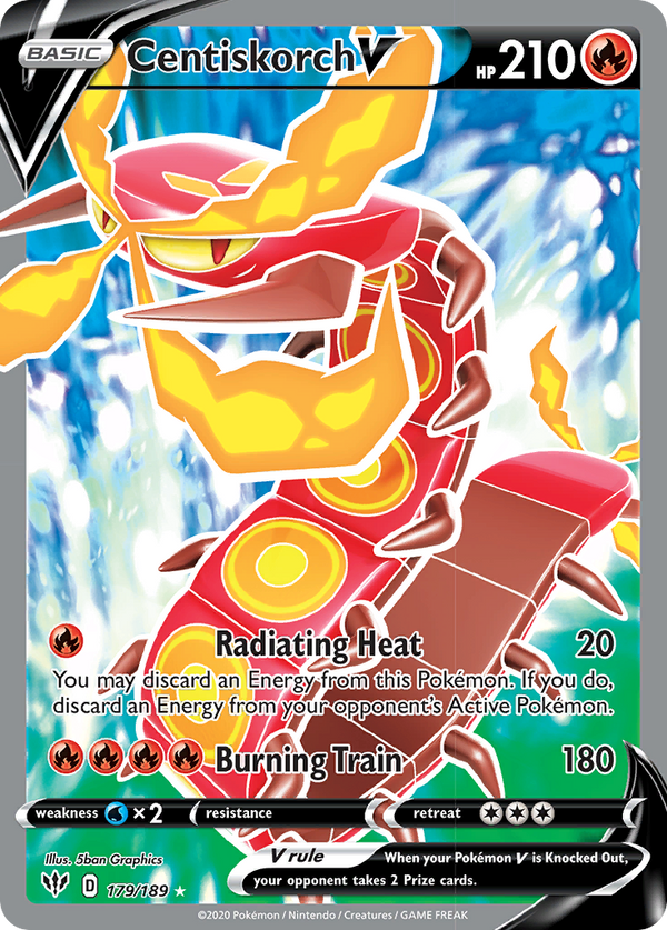 Centiskorch V (179/189) [Sword & Shield: Darkness Ablaze] - Pokémon
