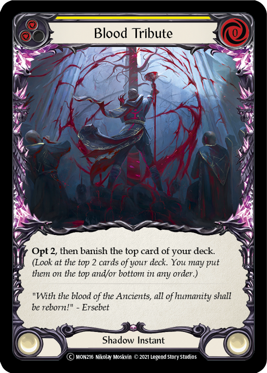 Blood Tribute (Yellow) [U-MON216] Unlimited Normal - Flesh And Blood