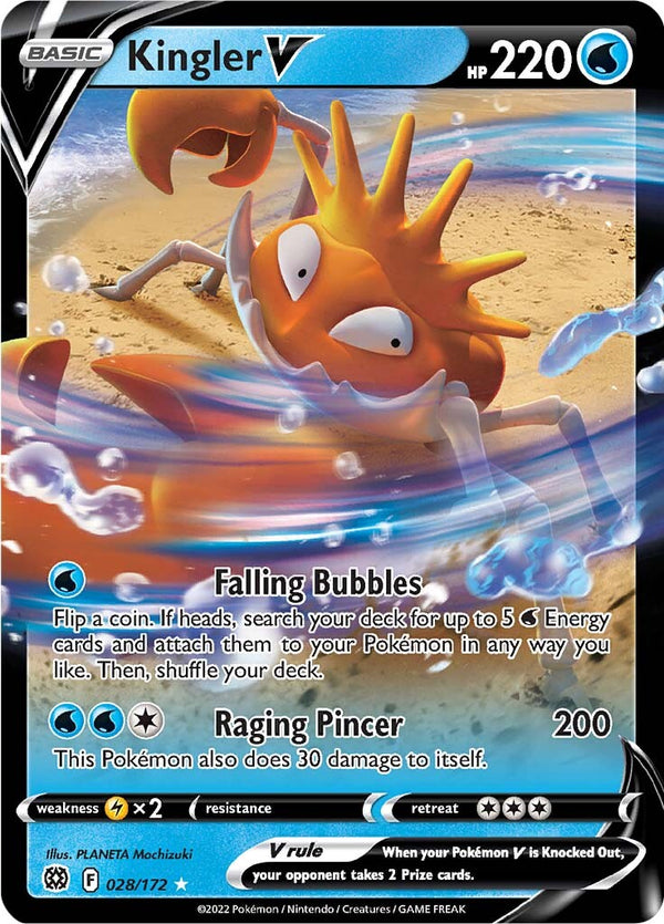 Kingler V (028/172) [Sword & Shield: Brilliant Stars] - Pokémon