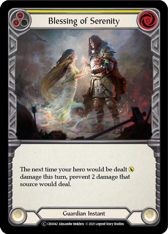 Blessing of Serenity (Yellow) [CRU042] Unlimited Normal - Flesh And Blood