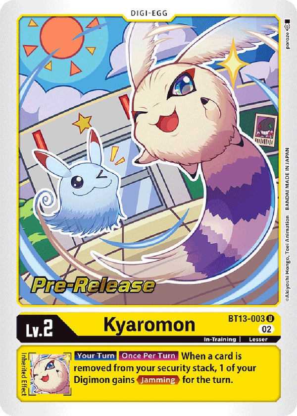Kyaromon [BT13-003] [Versus Royal Knight Booster Pre-Release Cards] - Digimon