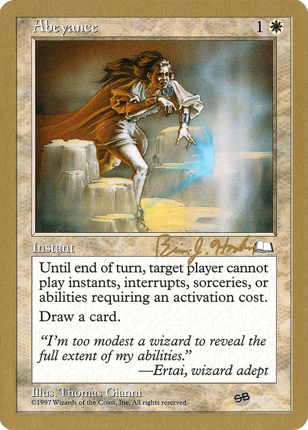 Abeyance (Brian Hacker) (SB) [World Championship Decks 1998] - Magic: The Gathering