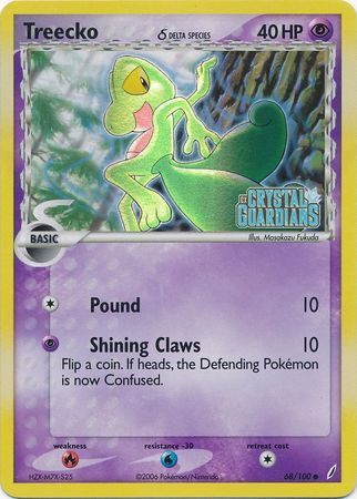 Treecko (68/100) (Delta Species) (Stamped) [EX: Crystal Guardians] - Pokémon