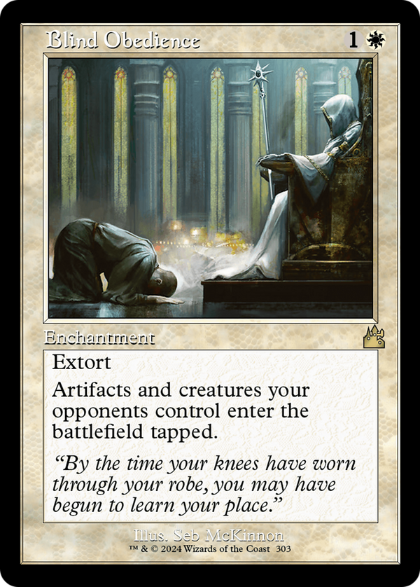Blind Obedience (Retro Frame) [Ravnica Remastered] - Magic: The Gathering