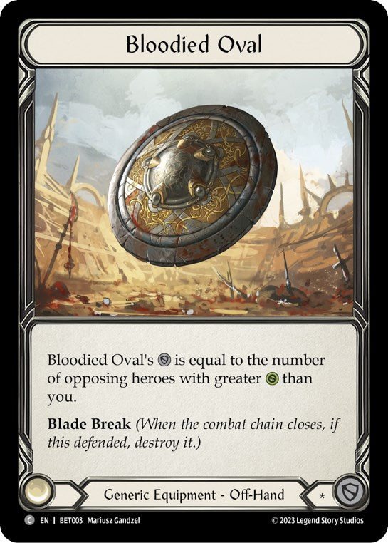 Bloodied Oval [BET003] (Heavy Hitters Betsy Blitz Deck) - Flesh And Blood