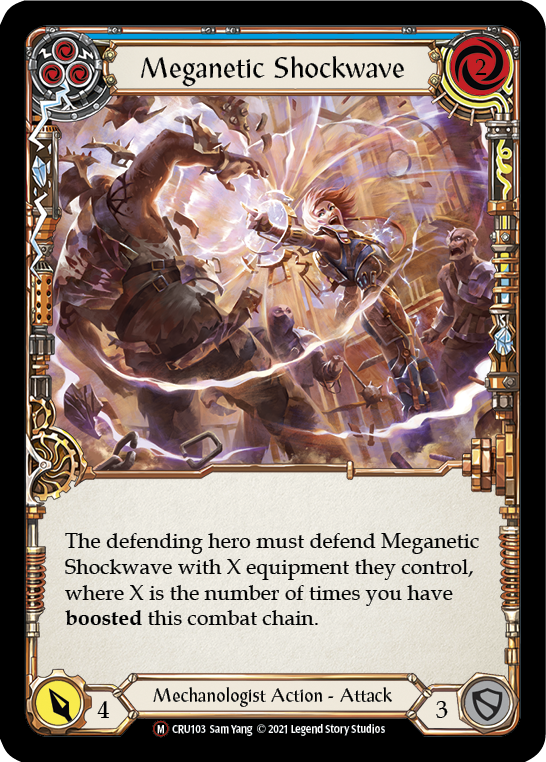 Meganetic Shockwave (Rainbow Foil) [CRU103-RF] Unlimited Rainbow Foil