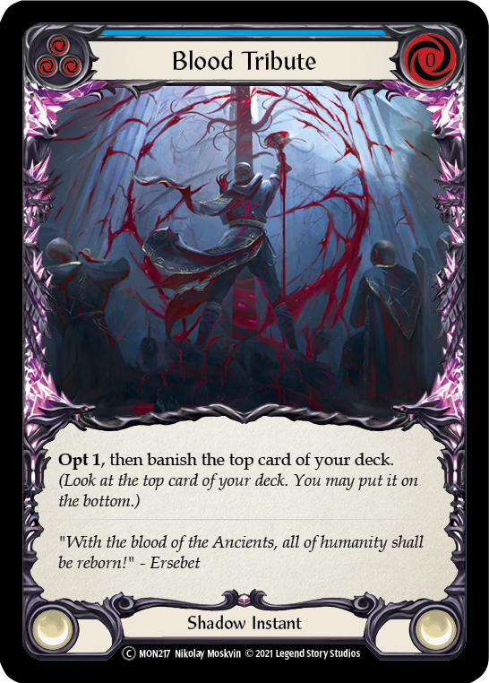Blood Tribute (Blue) [U-MON217] Unlimited Normal - Flesh And Blood