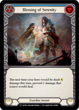 Blessing of Serenity (Blue) (Rainbow Foil) [CRU043-RF] Unlimited Rainbow Foil - Flesh And Blood