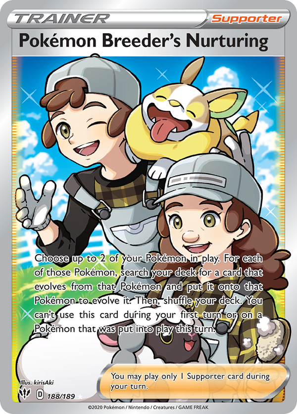 Pokemon Breeder's Nurturing (188/189) [Sword & Shield: Darkness Ablaze] - Pokémon