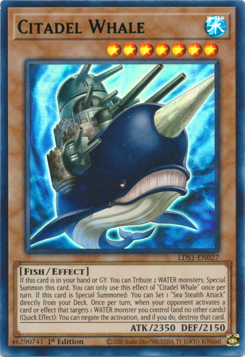 Citadel Whale (Green) [LDS1-EN027] Ultra Rare