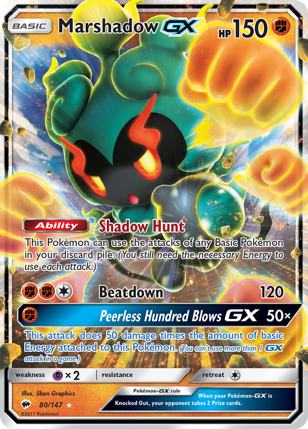 Marshadow GX (80/147) [Sun & Moon: Burning Shadows] - Pokémon