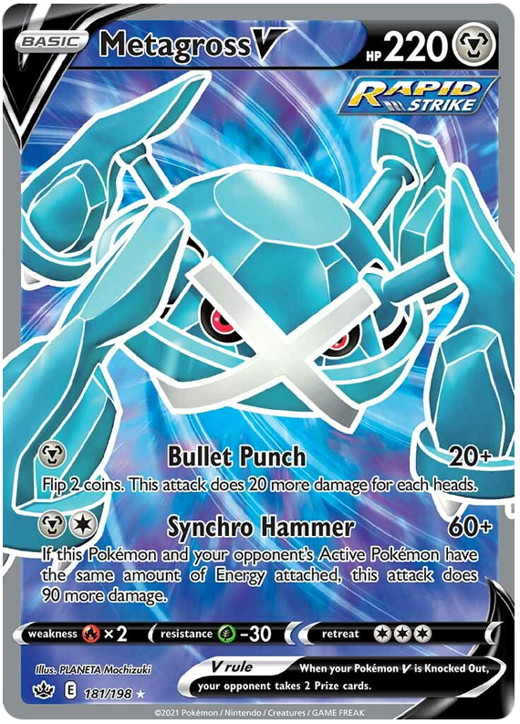 Metagross V (181/198) [Sword & Shield: Chilling Reign] - Pokémon
