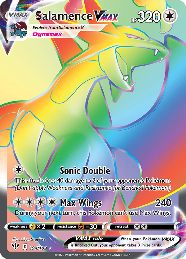 Salamence VMAX (194/189) [Sword & Shield: Darkness Ablaze] - Pokémon