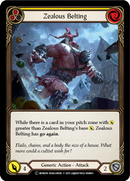 Zealous Belting (Yellow) (Rainbow Foil) [U-MON294-RF] Unlimited Rainbow Foil