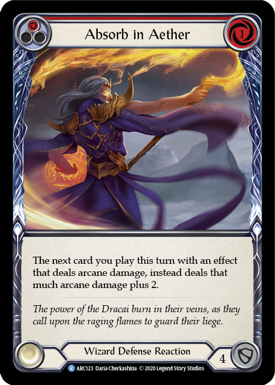 Absorb in Aether (Red) [ARC123] Unlimited Rainbow Foil - Flesh And Blood