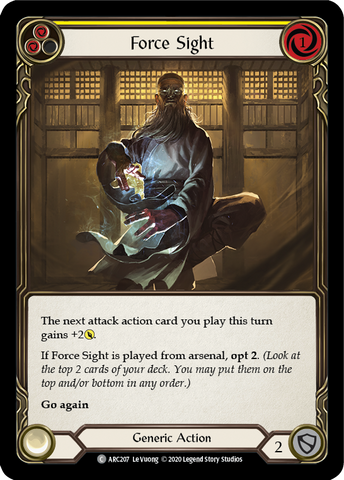 Force Sight (Yellow) [ARC207] Unlimited Rainbow Foil