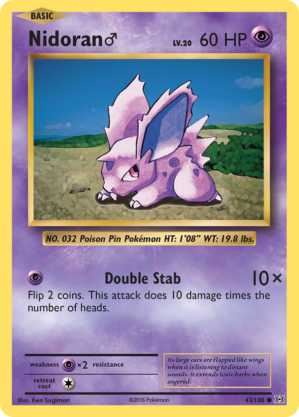Nidoran (43/108) (Male) [XY: Evolutions] - Pokémon