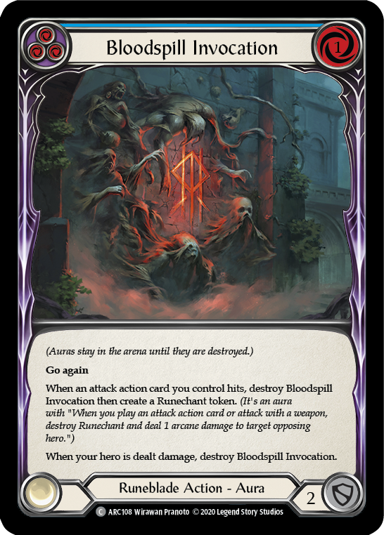 Bloodspill Invocation (Blue) [ARC108] Unlimited Rainbow Foil - Flesh And Blood