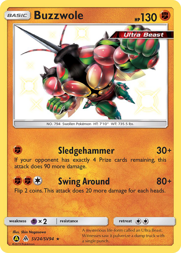 Buzzwole (SV24/SV94) [Sun & Moon: Hidden Fates - Shiny Vault] - Pokémon