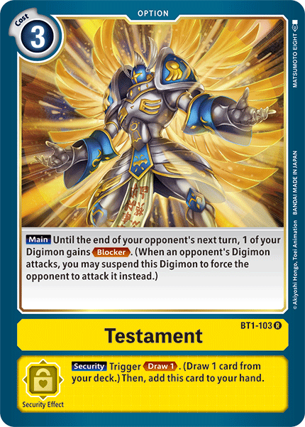 Testament [BT1-103] [Release Special Booster Ver.1.5] - Digimon