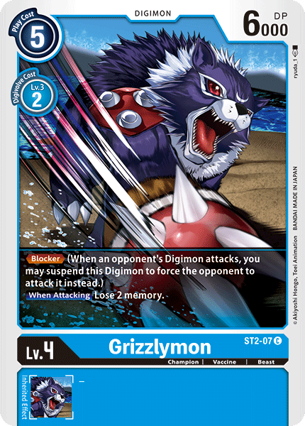 Grizzlymon [ST2-07] [Starter Deck: Cocytus Blue] - Digimon