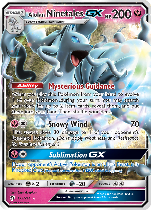 Alolan Ninetales GX (132/214) [Sun & Moon: Lost Thunder] - Pokémon