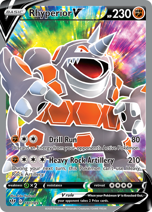 Rhyperior V (181/189) [Sword & Shield: Darkness Ablaze] - Pokémon