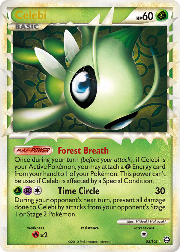Celebi (92/102) [HeartGold & SoulSilver: Triumphant] - Pokémon