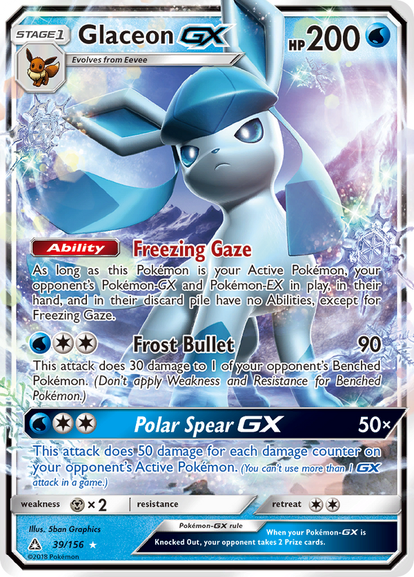 Glaceon GX (39/156) [Sun & Moon: Ultra Prism] - Pokémon