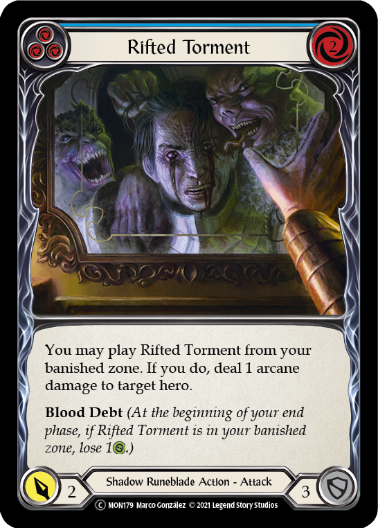 Rifted Torment (Blue) [U-MON179] Unlimited Normal - Flesh And Blood