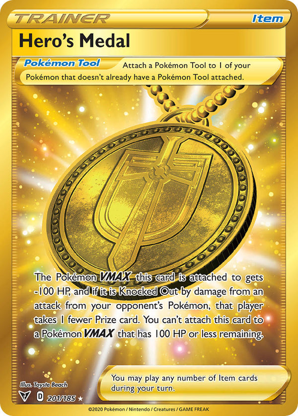 Hero's Medal (201/185) [Sword & Shield: Vivid Voltage] - Pokémon