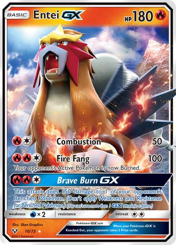 Entei GX (10/73) [Sun & Moon: Shining Legends] - Pokémon