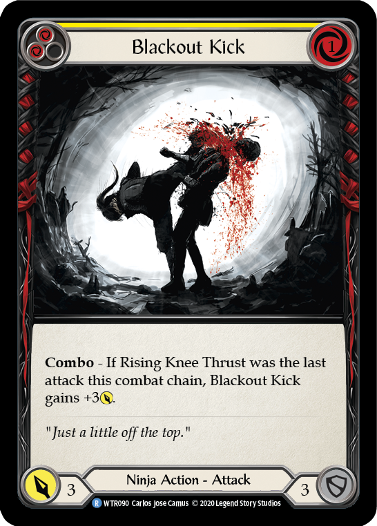 Blackout Kick (Yellow) [U-WTR090] (Welcome to Rathe Unlimited)  Unlimited Normal - Flesh And Blood