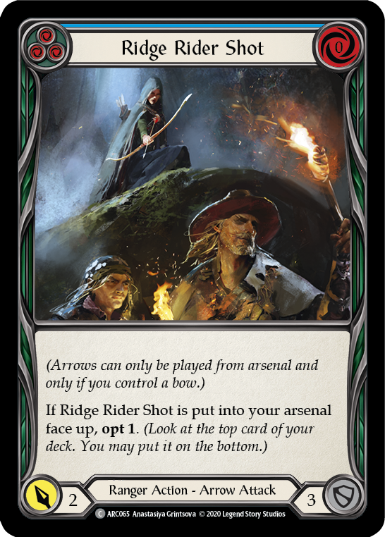 Ridge Rider Shot (Blue) [ARC065] Unlimited Rainbow Foil