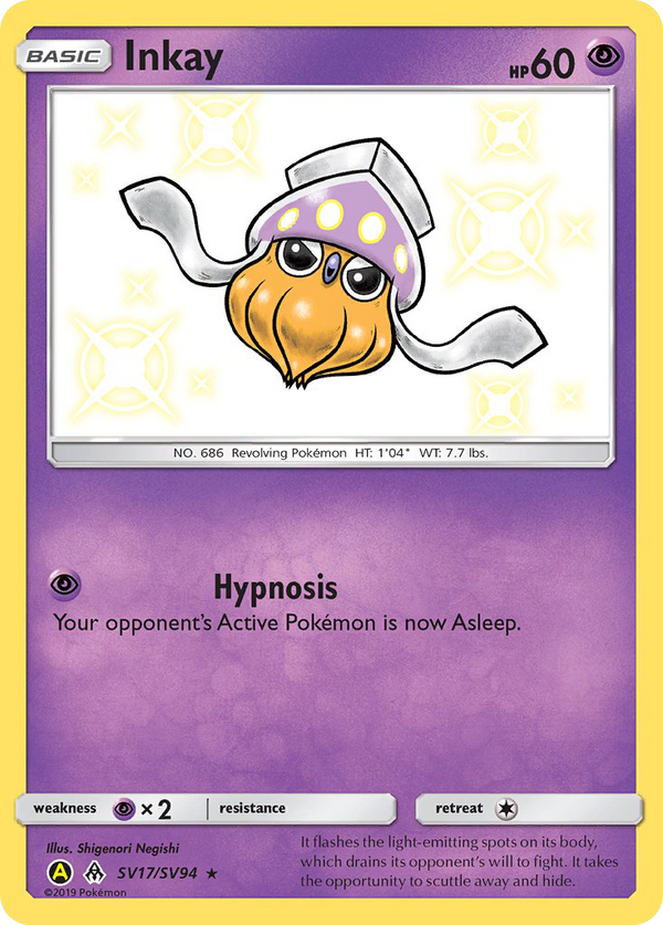 Inkay (SV17/SV94) [Sun & Moon: Hidden Fates - Shiny Vault] - Pokémon